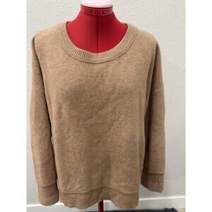 Rachel Zoe Womens L 100% Cashmere Pullover Sweater Roll Neck Long Sleeve Brown
